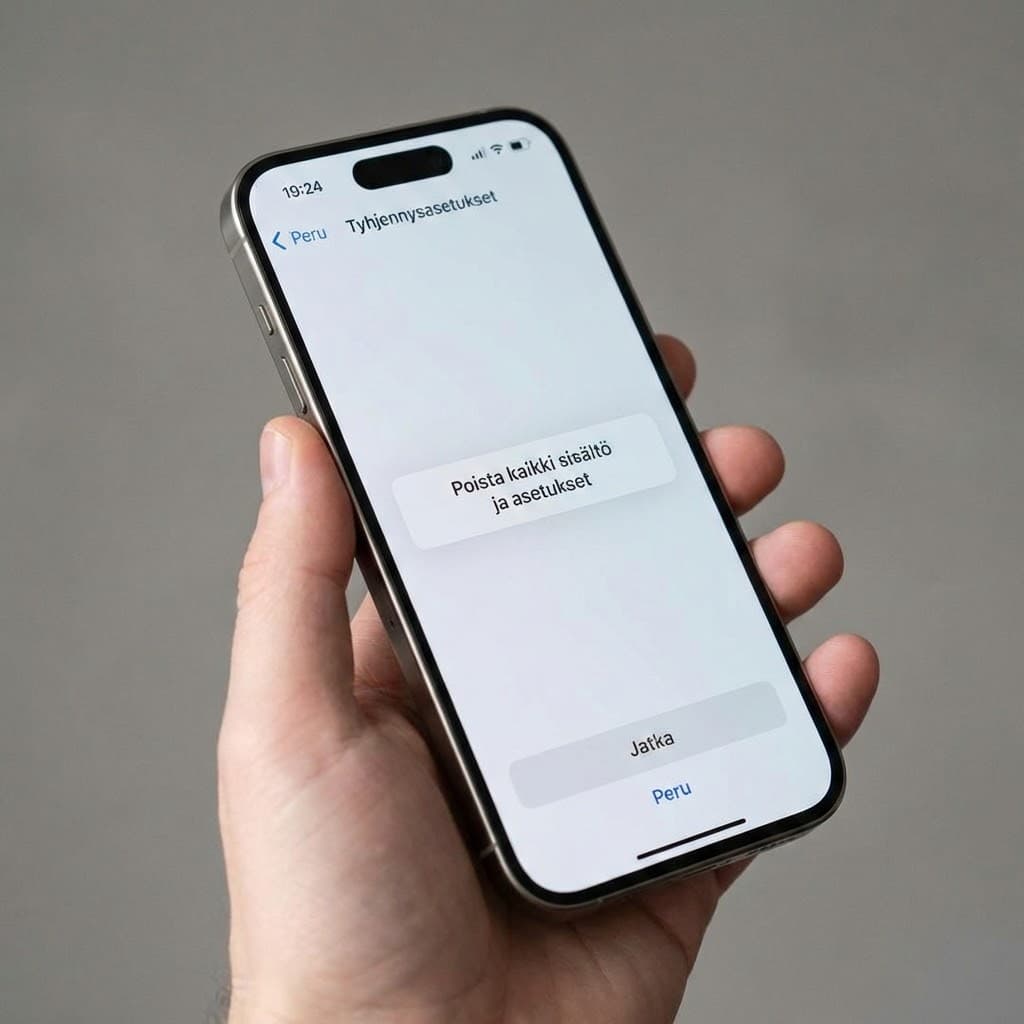 iPhonen tyhjennys ennen myyntiä