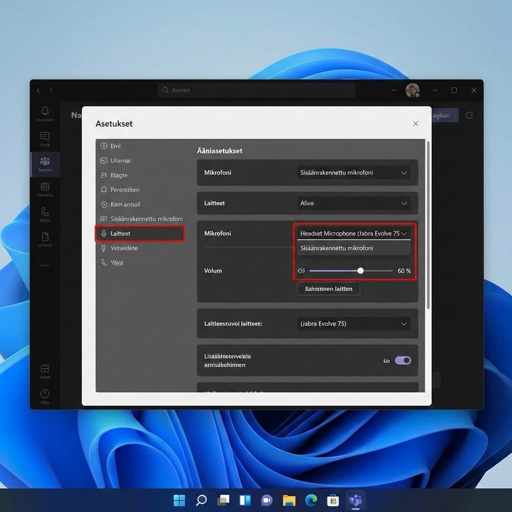Tarkista äänenvoimakkuus