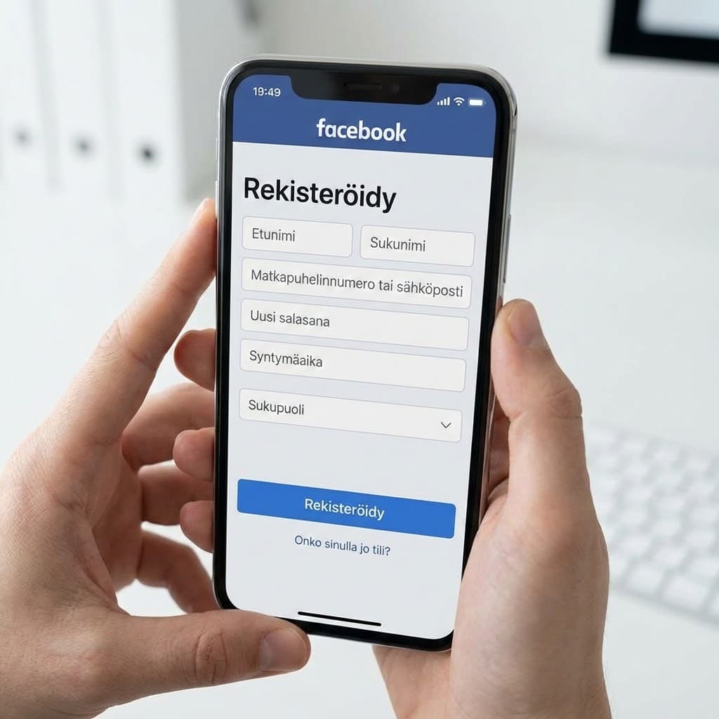Luo Facebook-tili puhelimella