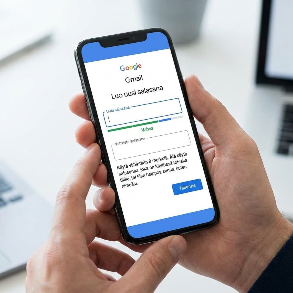 Luo uusi Gmail salasana