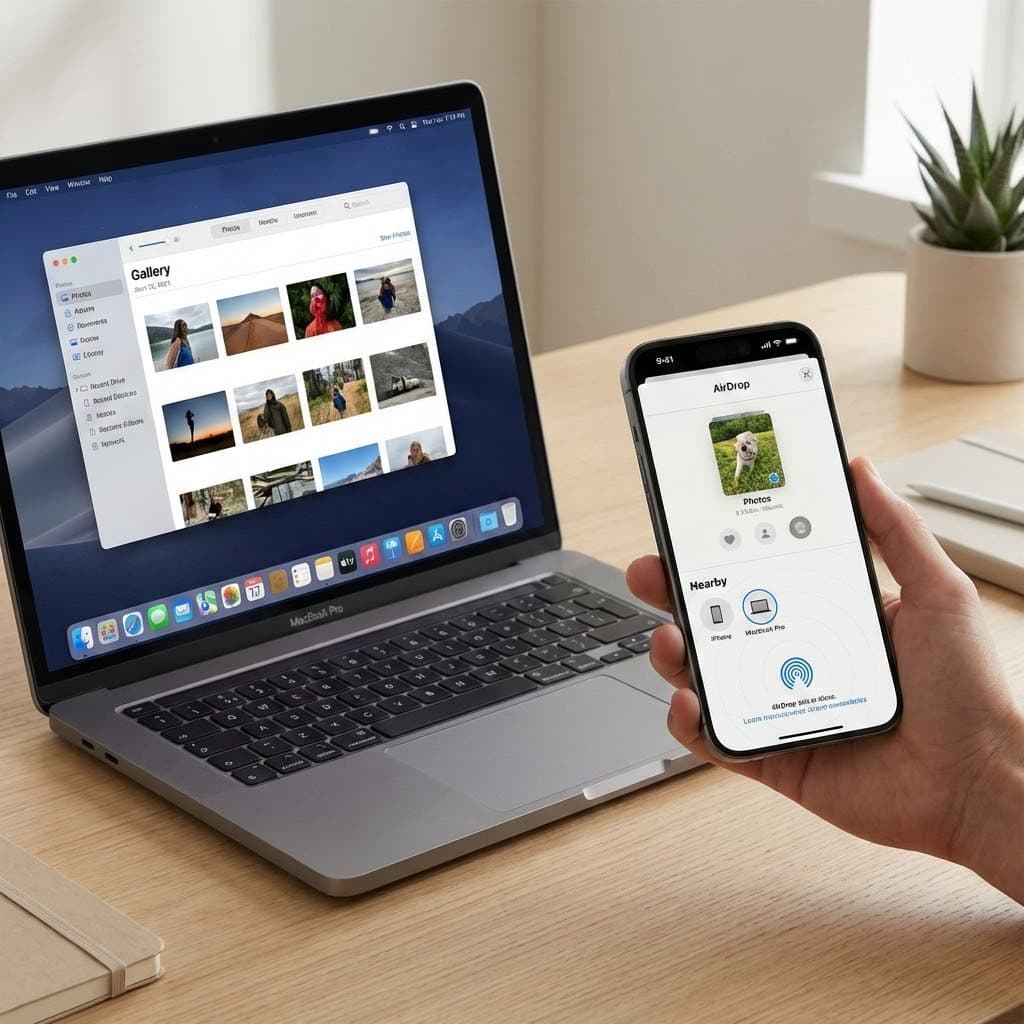 Siirrä kuvia AirDropilla
