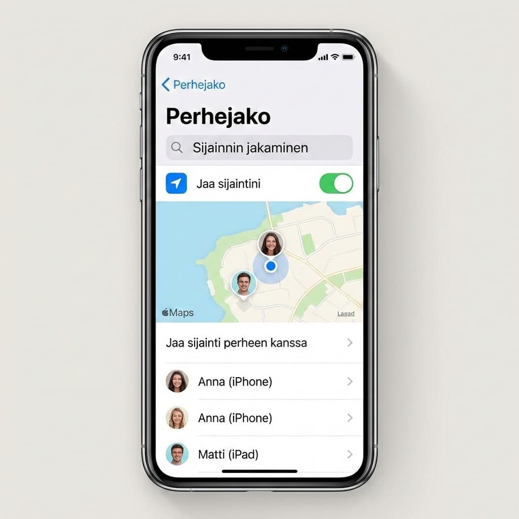 Jaa sijainti perheen kanssa