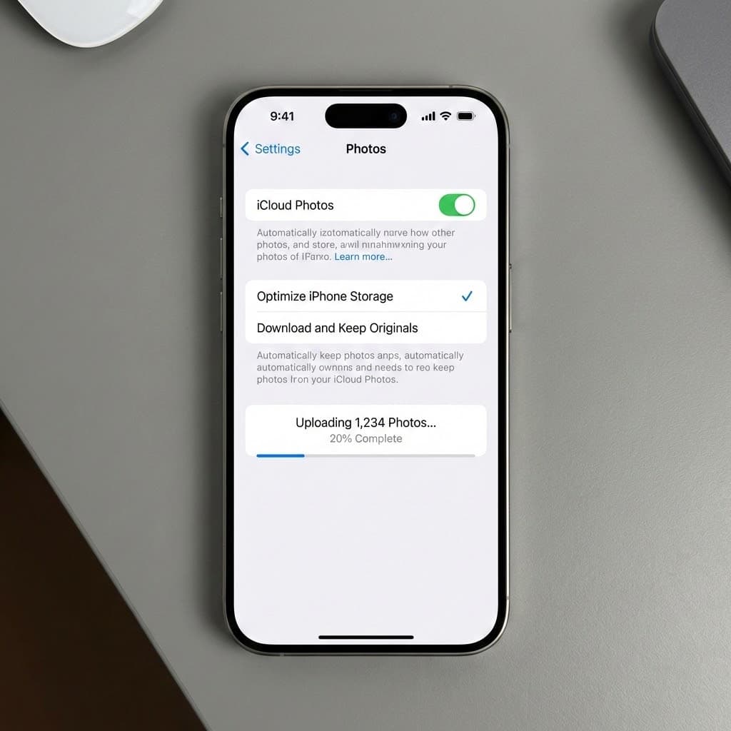 Siirrä kuvia iCloudin kautta