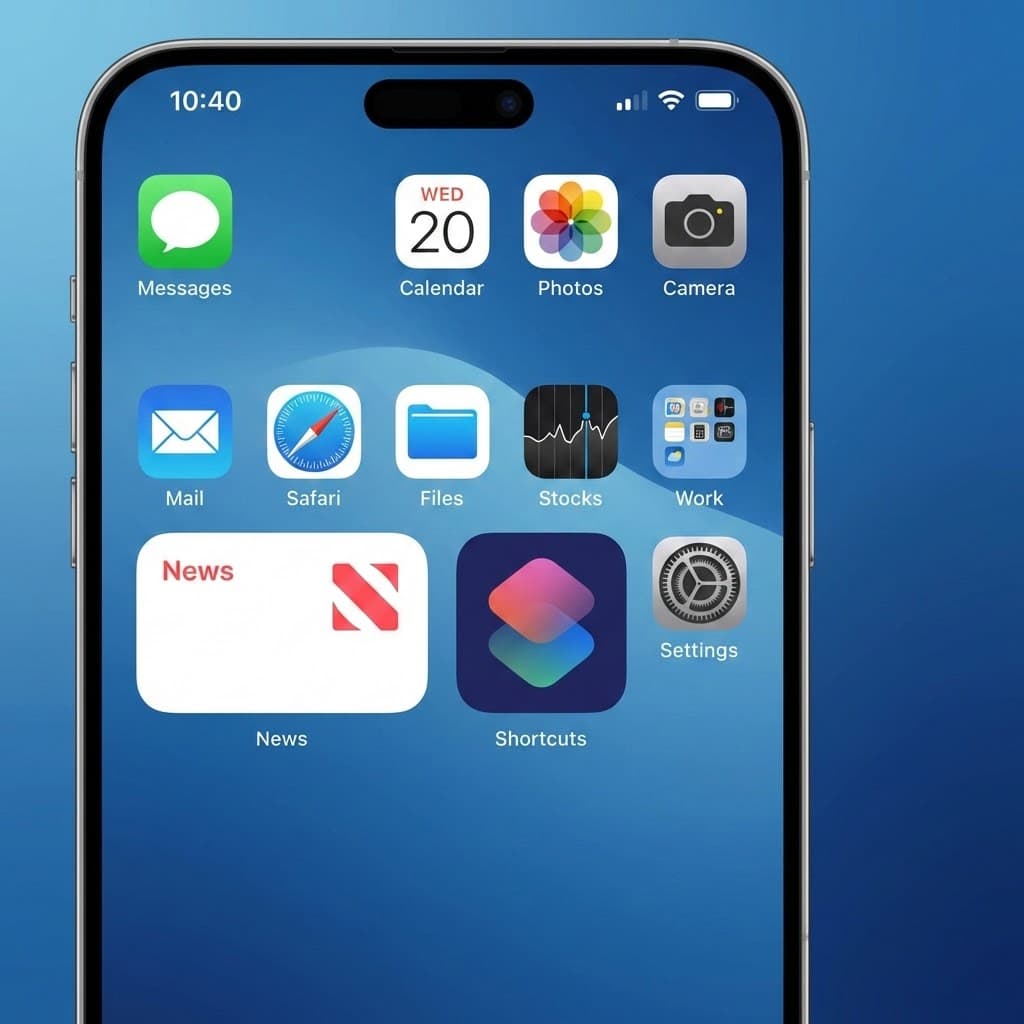 Järjestä kuvakkeet aloitusnäytöllä