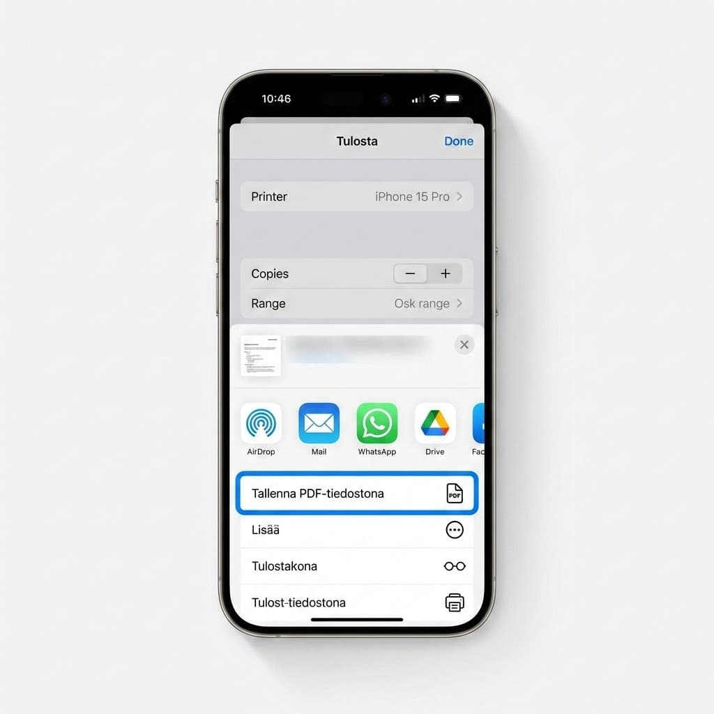 Luo PDF Tulosta-työkalulla