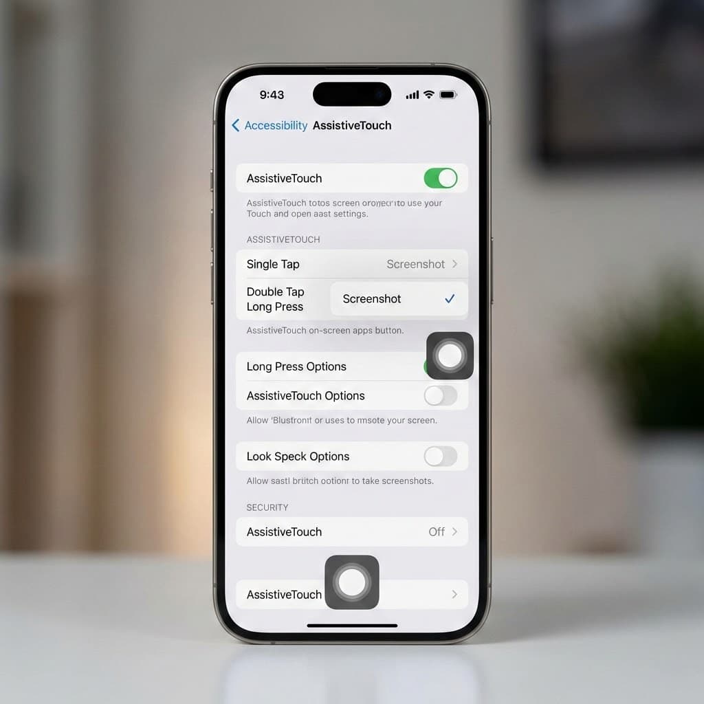 Käytä AssistiveTouch-ominaisuutta iPhonella