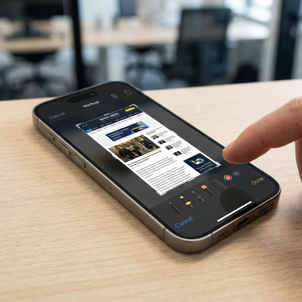 Muokkaa kuvankaappausta iPhonella