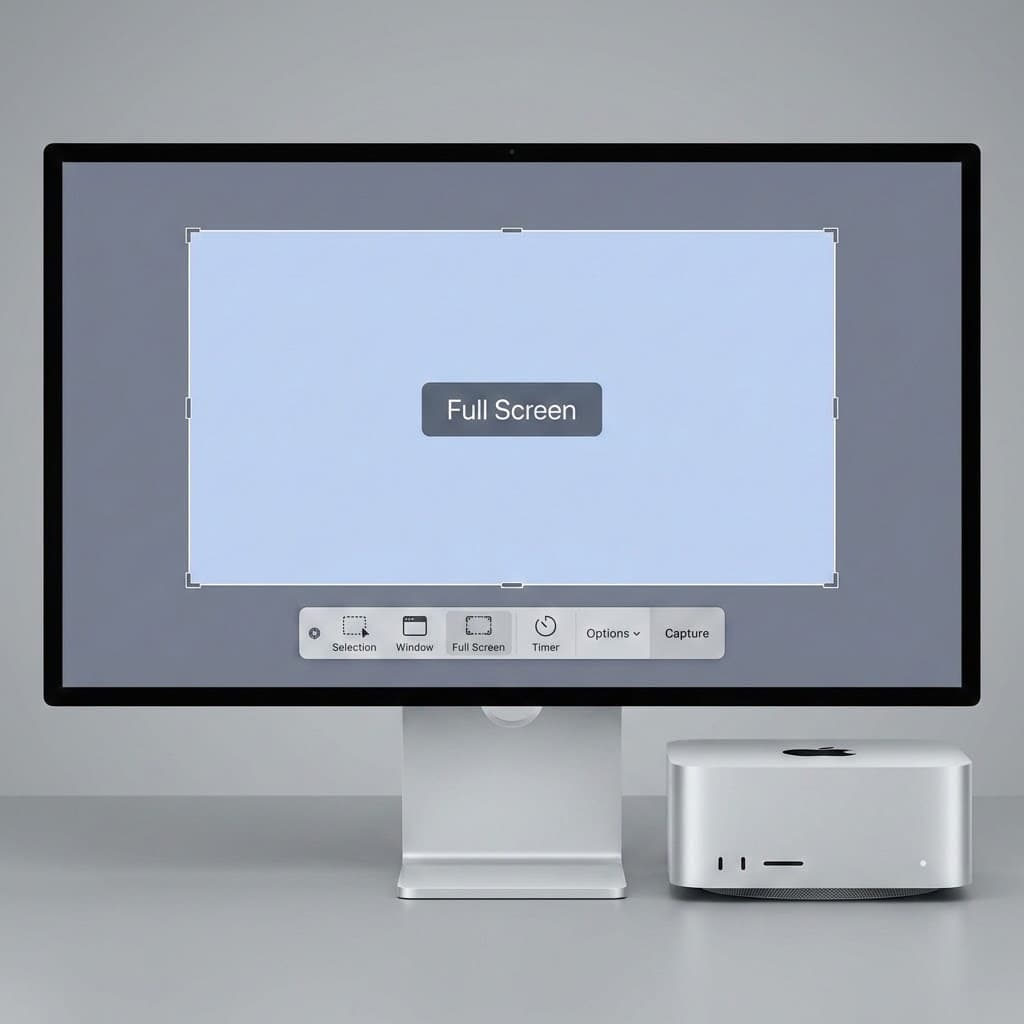 Ota kuvankaappaus koko näytöstä Macilla