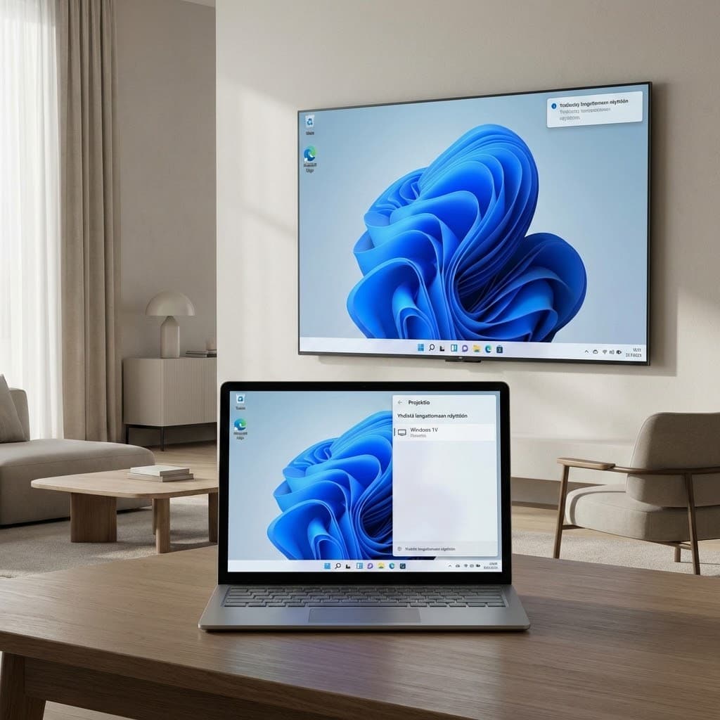 Jaa kuva Miracastilla Windowsilla