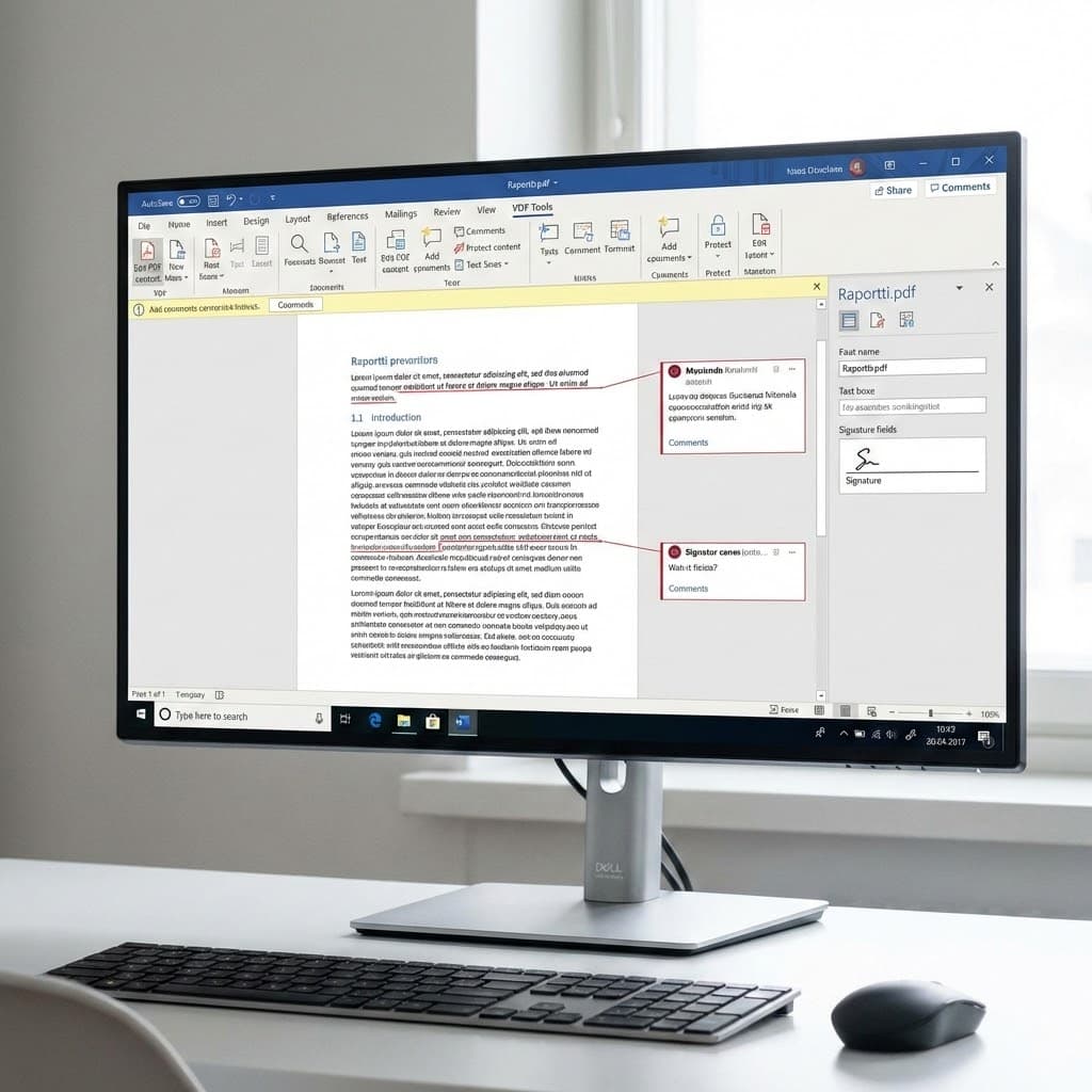 Muokkaa PDF-tiedostoa Wordissa
