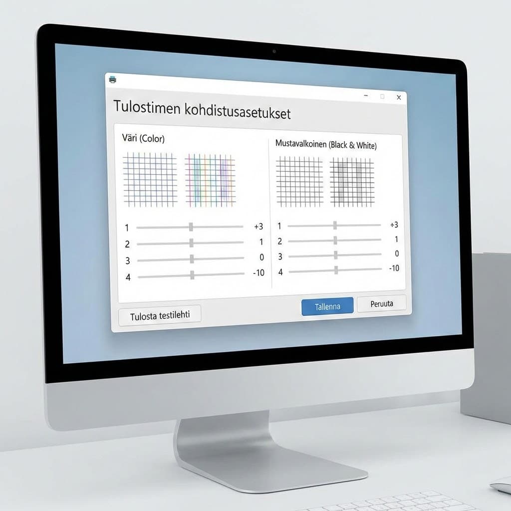 Kohdista tulostuspäät