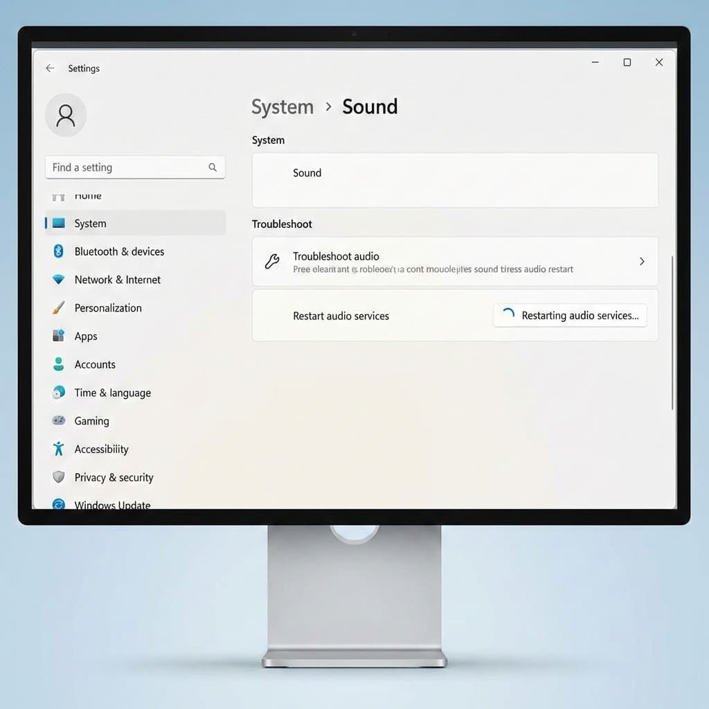 Käynnistä äänipalvelu uudelleen