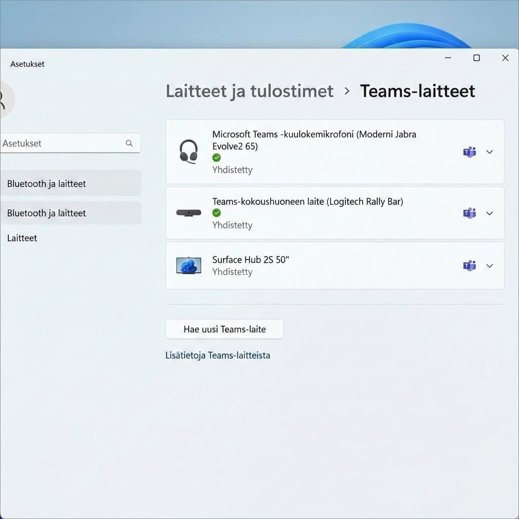 Tarkista Teamsin asetukset