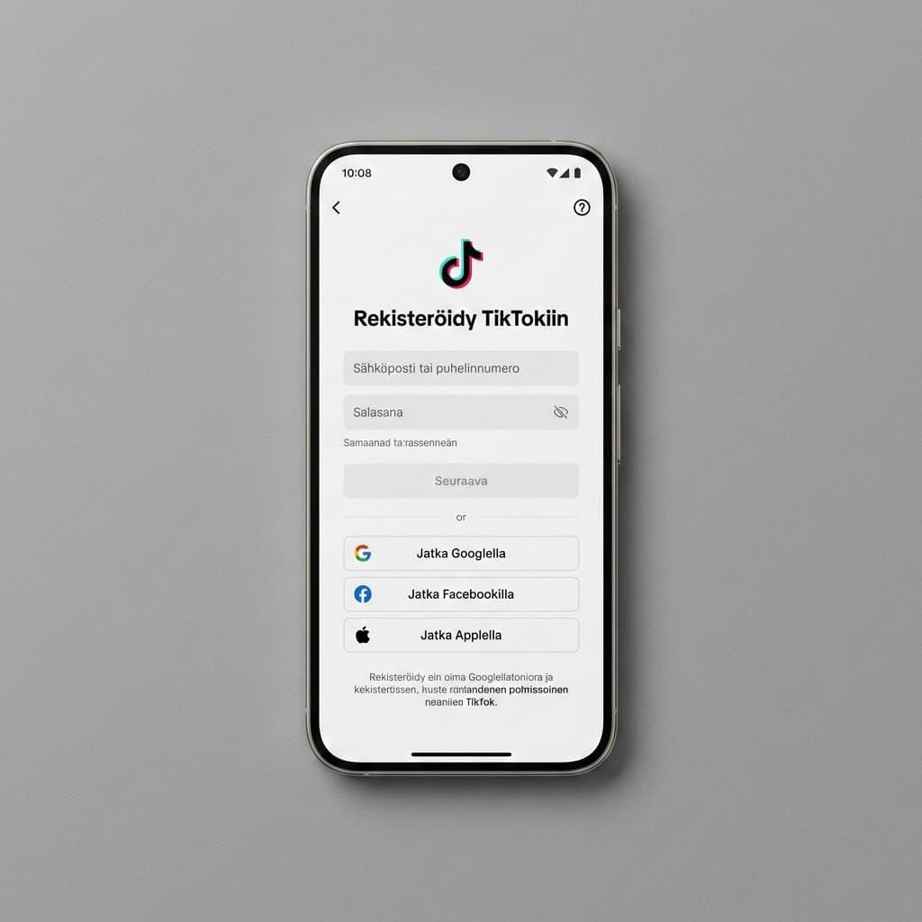 Rekisteröidy TikTokiin