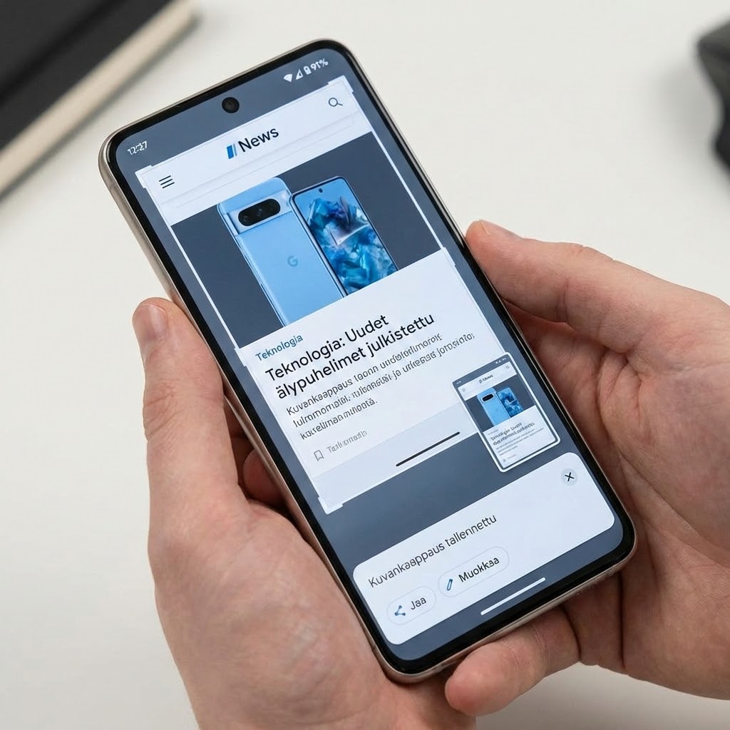 Kuvakaappaus Samsung-puhelimella