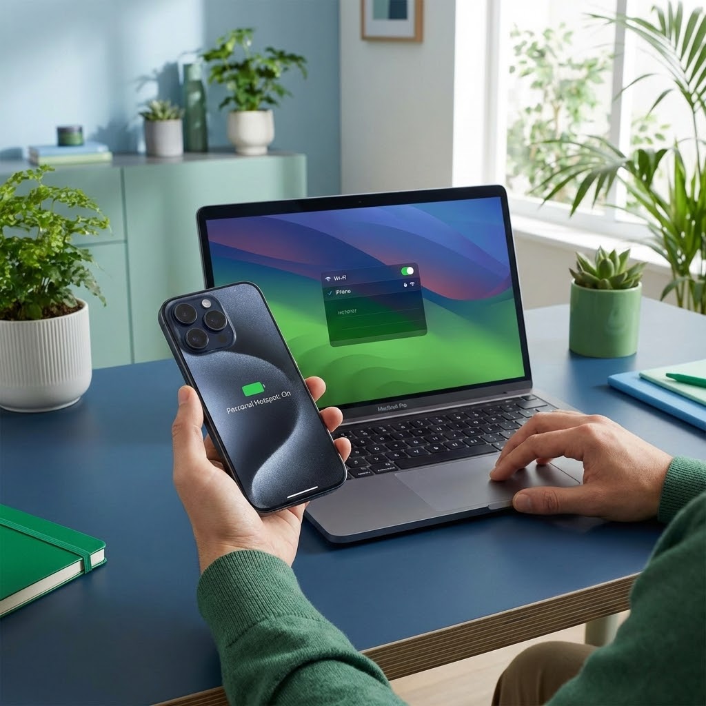 Jaa iPhone nettiyhteys tietokoneeseen