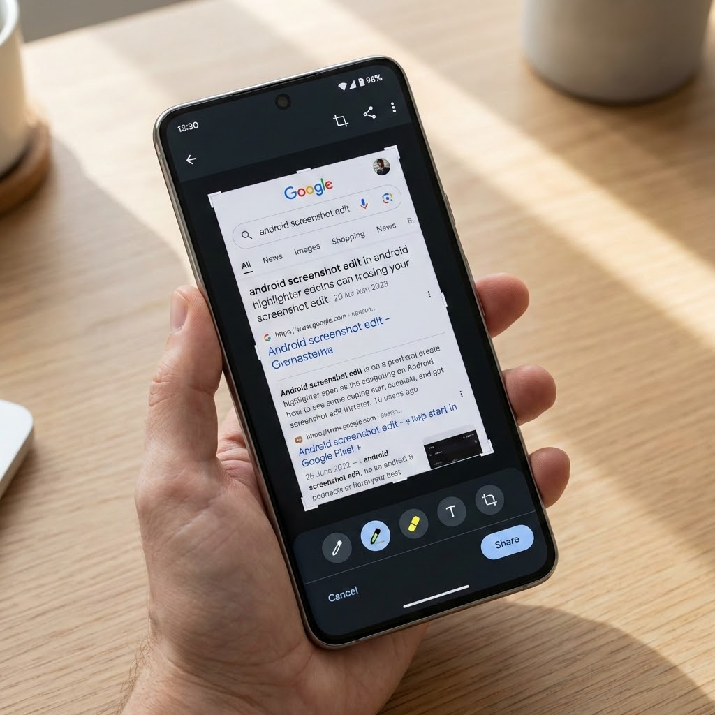 Muokkaa kuvankaappausta Androidilla