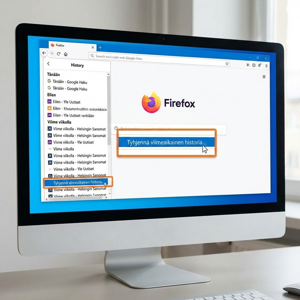 Poista Firefox-hakuhistoria