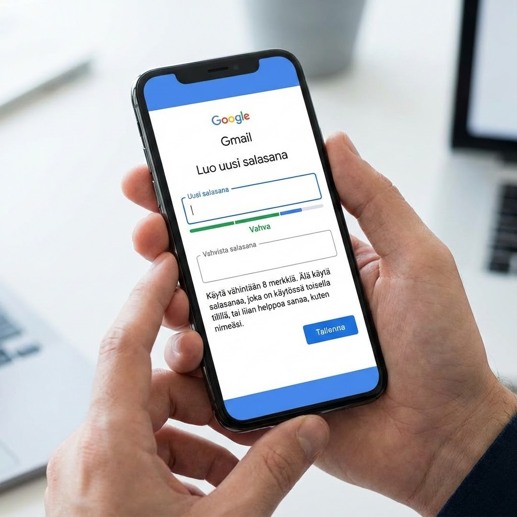 Luo uusi Gmail salasana