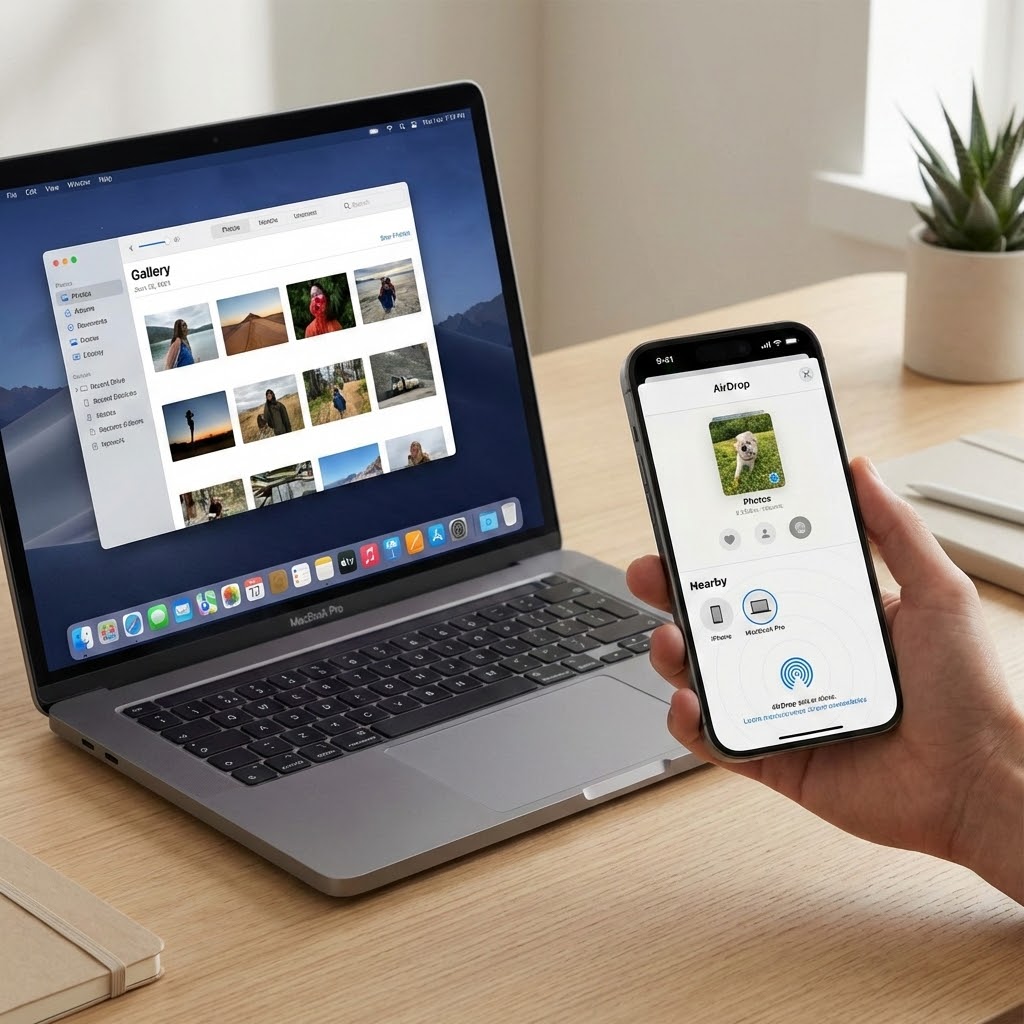 Siirrä kuvia AirDropilla