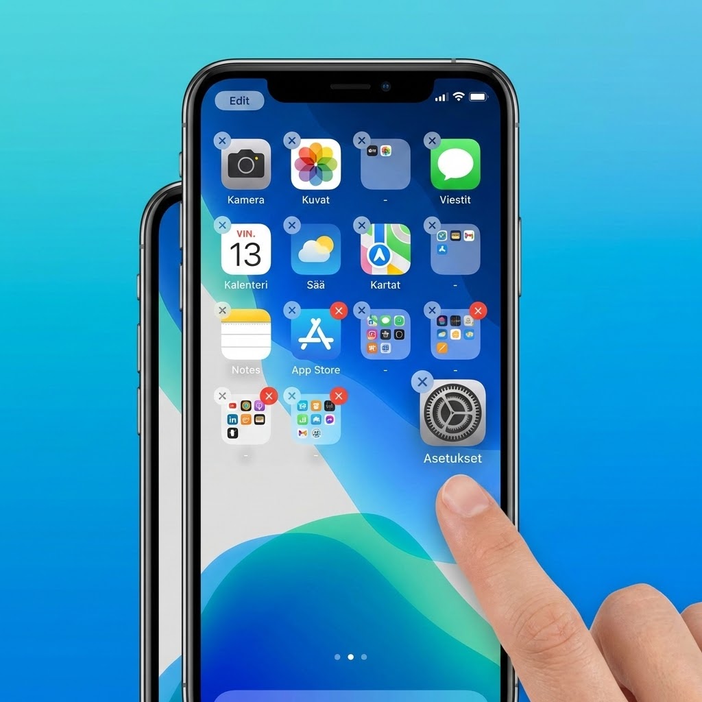 Siirrä sovelluksia aloitusnäytöllä