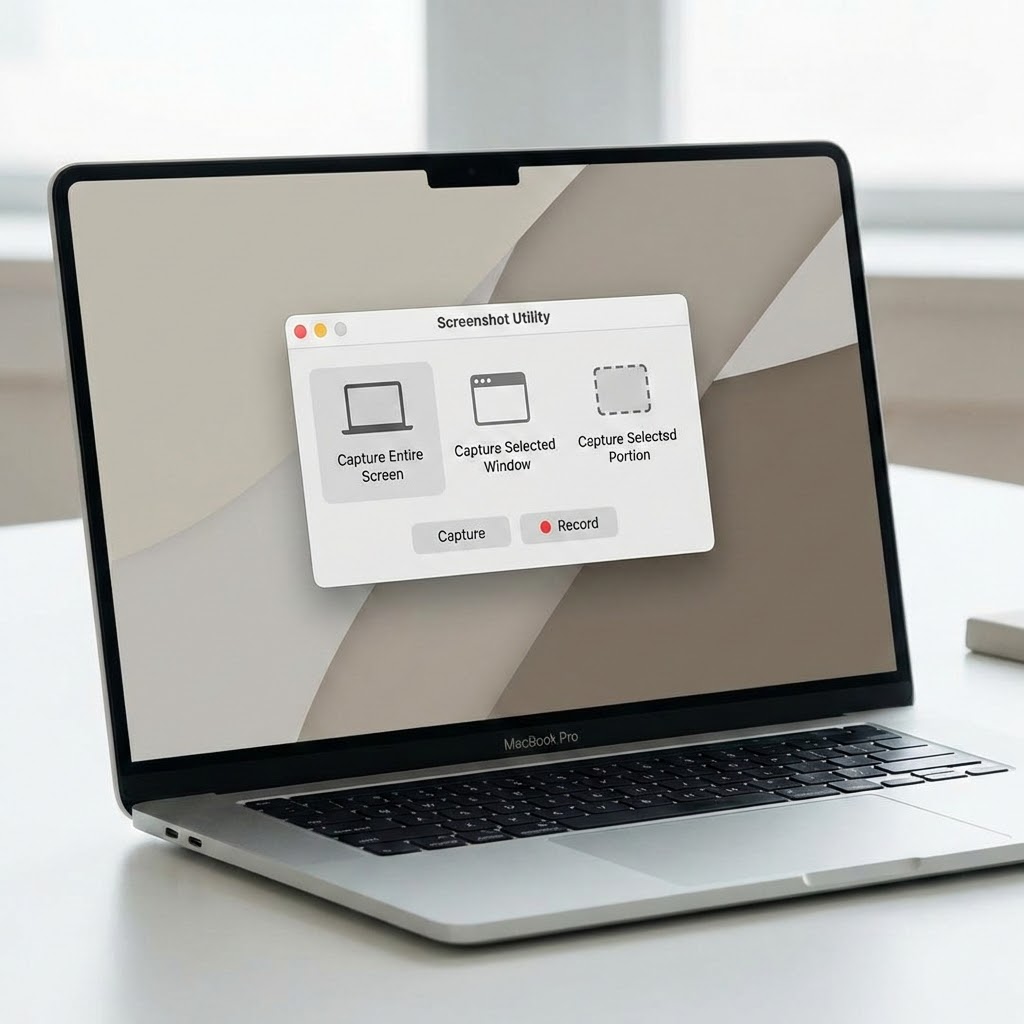 Ota kuvankaappaus ikkunasta Macilla