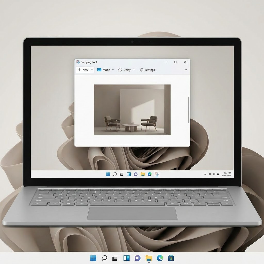 Kuvakaappaus yhdestä ikkunasta Windowsissa
