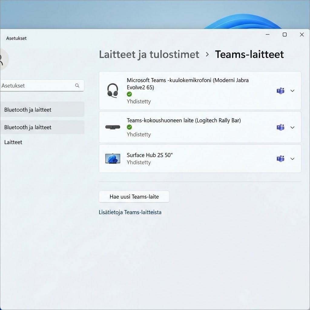 Tarkista Teamsin asetukset