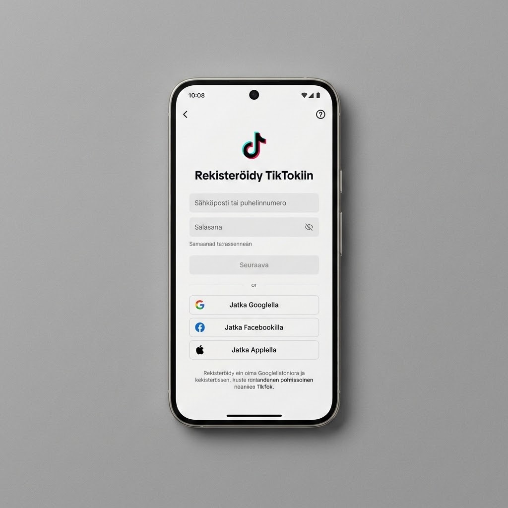 Rekisteröidy TikTokiin